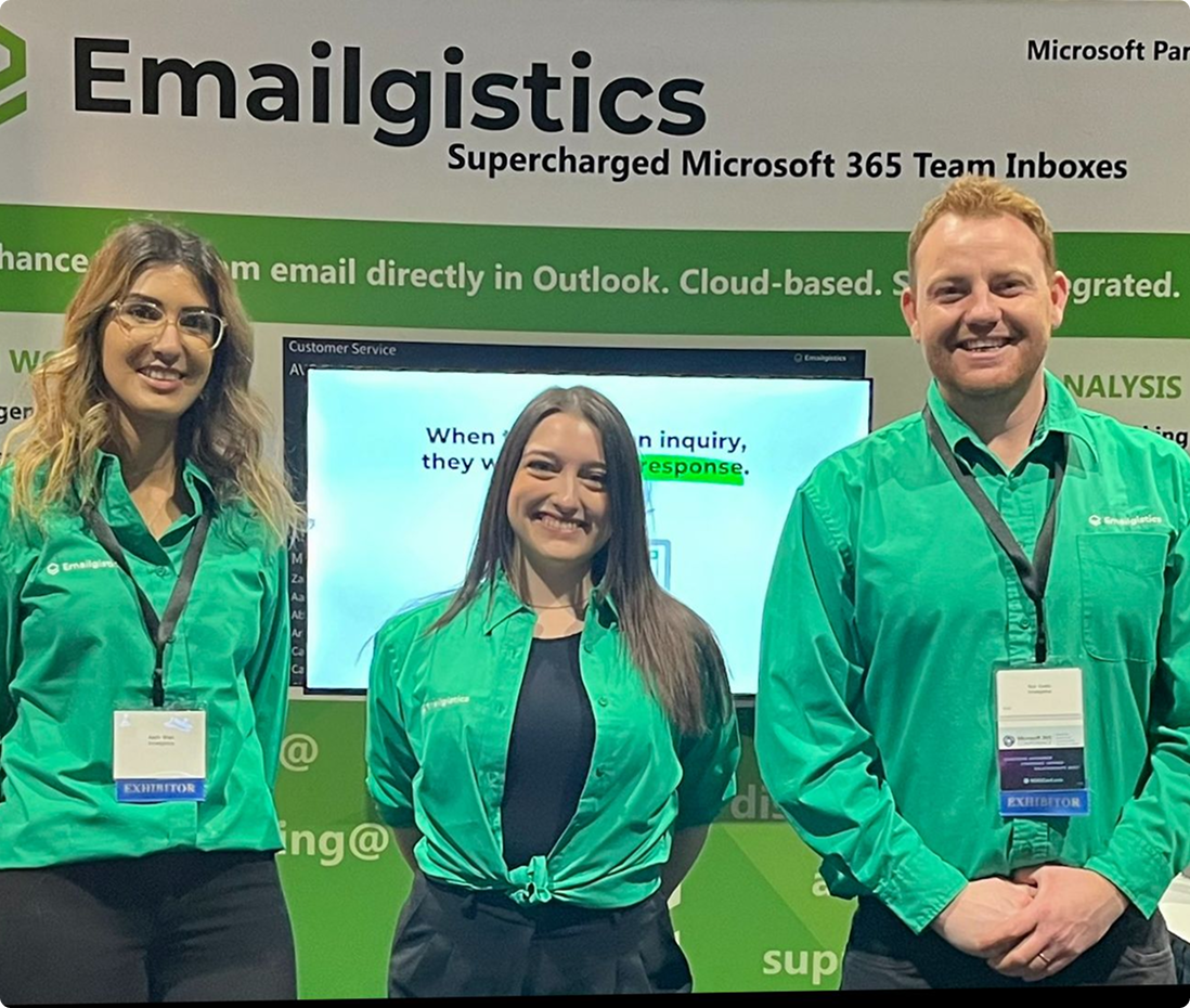 Emailgistics team at a conference