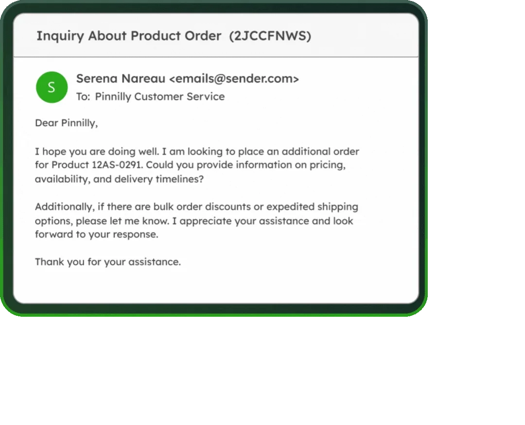 An email is automatically tagged in Emailgistics
