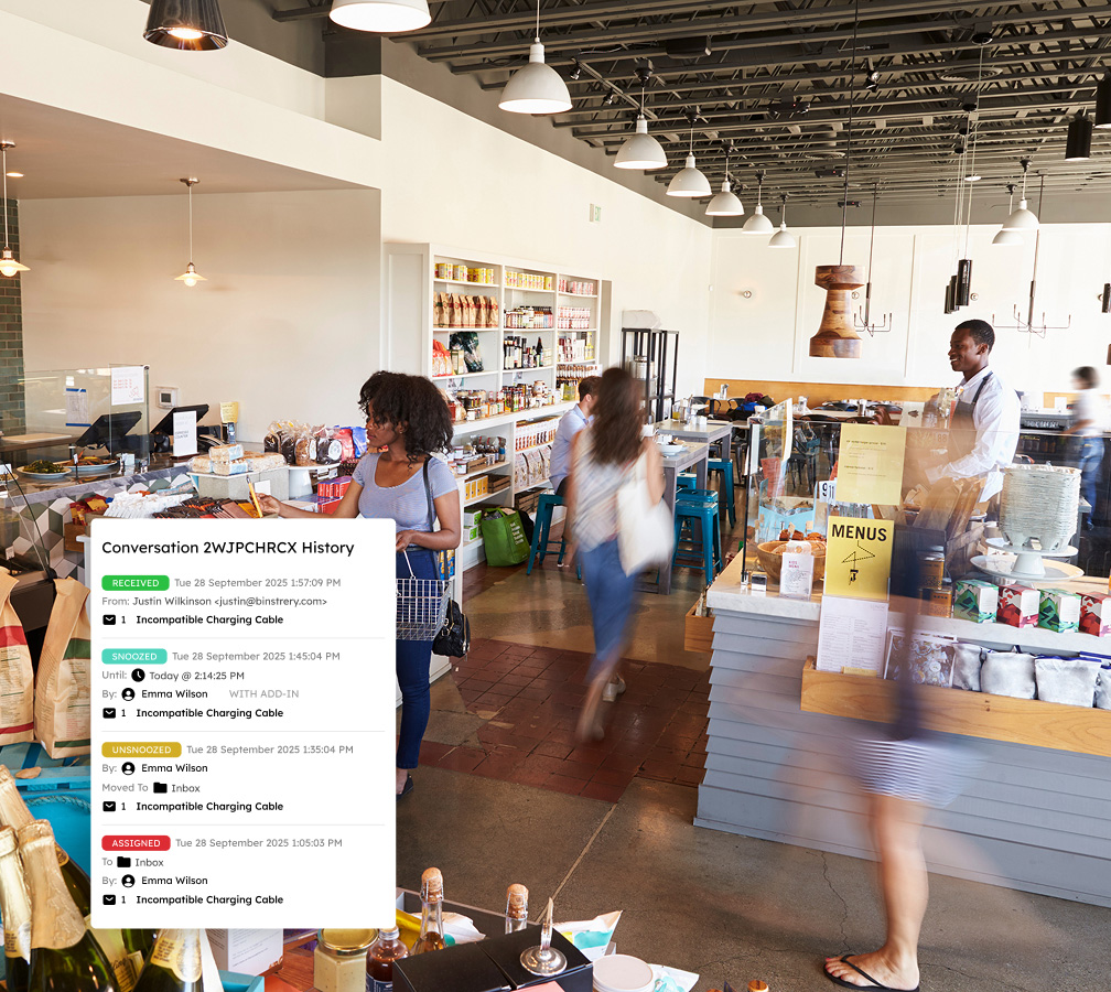Team email management for retail